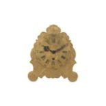 AN 18TH CENTURY ENGRAVED BRASS STRUT CLOCK, PROBABLY AUSTRIAN