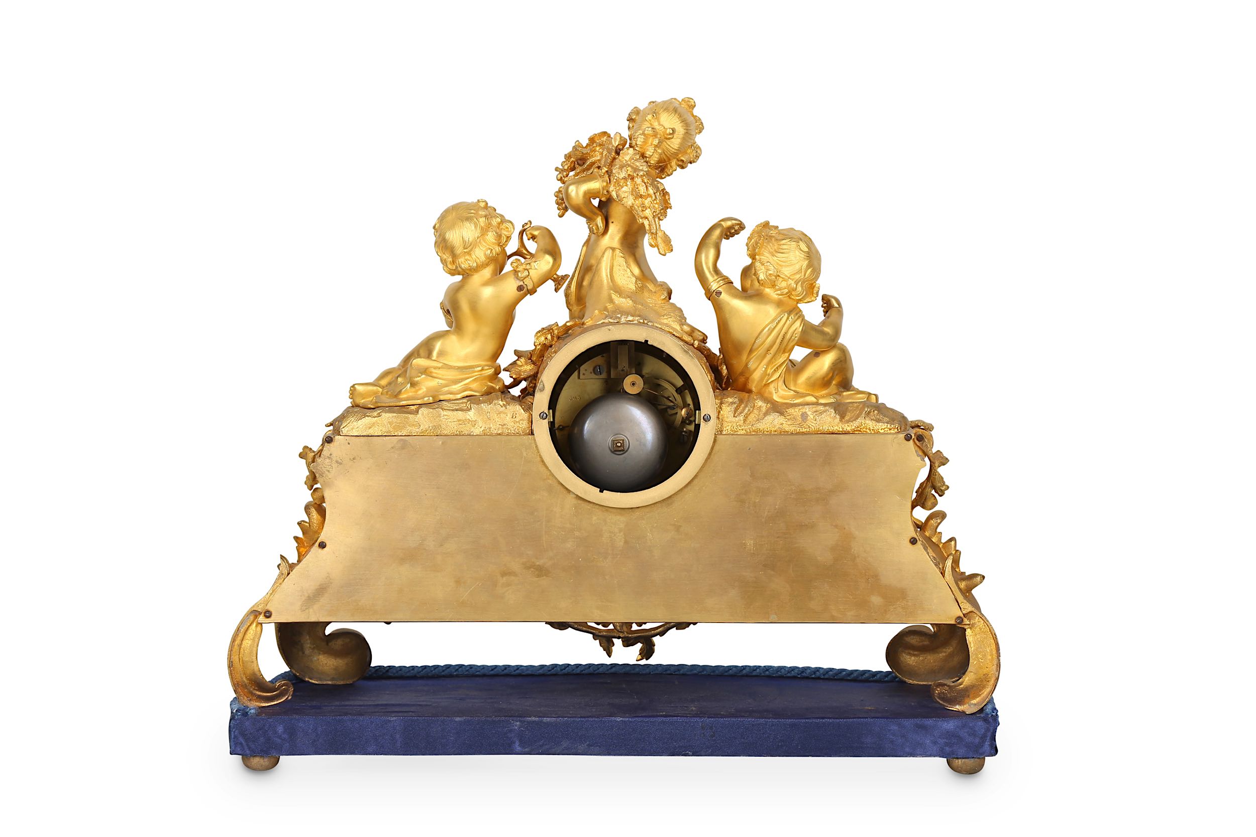 A FINE MID 19TH CENTURY FRENCH GILT BRONZE AND PORCELAIN FIGURAL MANTEL CLOCK BY BAVOZET & FILS, PAR - Image 3 of 11