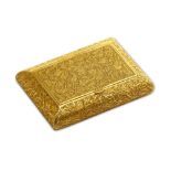 *A SMALL RECTANGULAR GOLD BOX  PROPERTY FROM AN IM