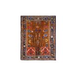 AN ANTIQUE NERIZ RUG, SOUTH-WEST PERSIA approx: 6f