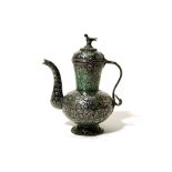 A SMALL ENAMELLED COFFEE POT Kashmir, North India,