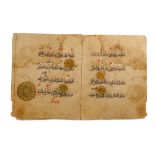 TEN FOLIOS FROM JUZ' 9  Egypt or Syria, 14th - 15t