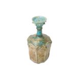 A TURQUOISE-GLAZED POTTERY SPRINKLER  Possibly Kas