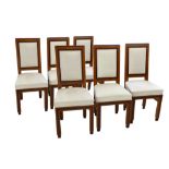 ITALY, A set of six Art Deco dining chairs, early 1940s