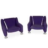 Luigi Colani for Fritz Hansen - A rare pair of lounge chairs, designed and manufactured 1970s