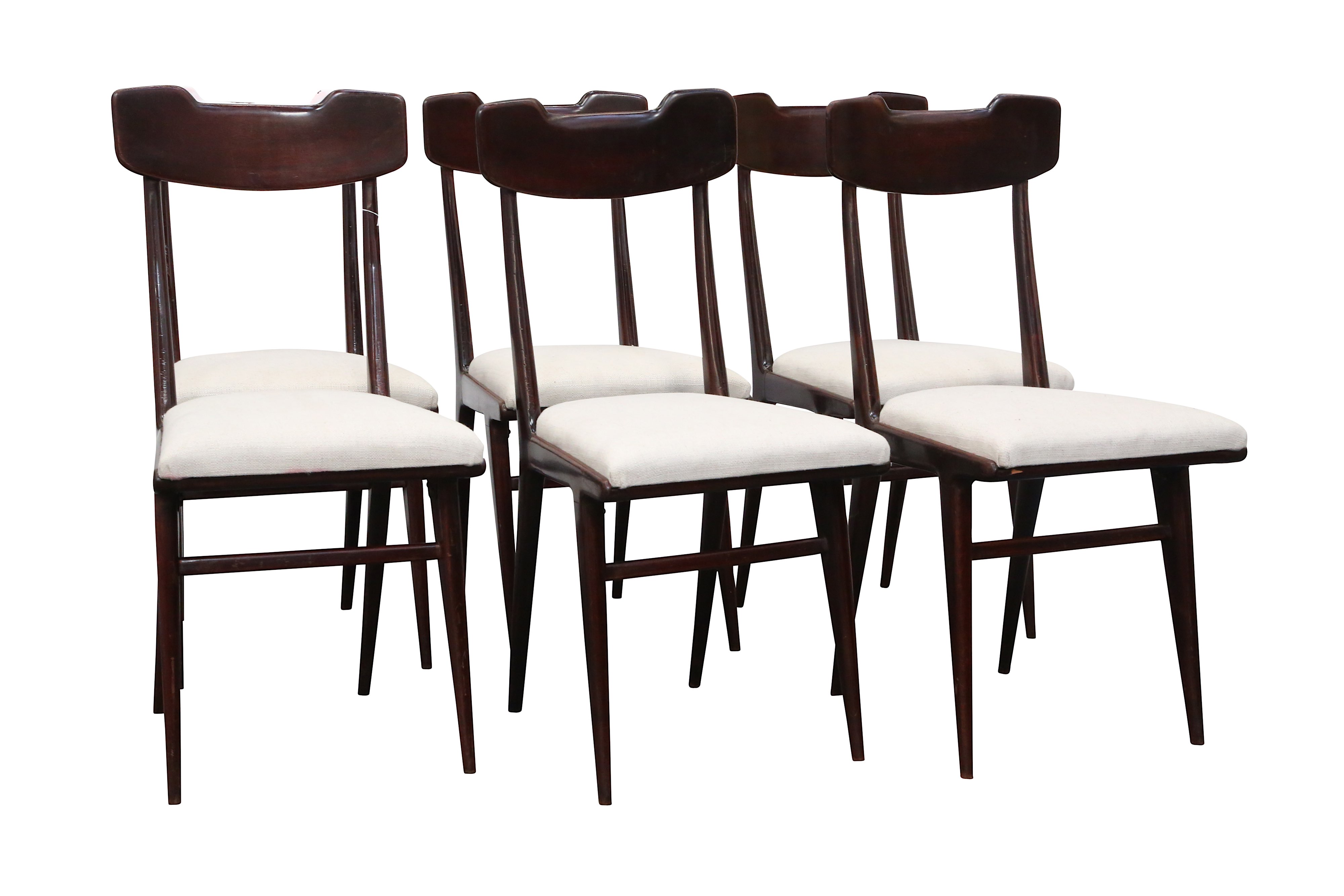 ATTRIBUTED TO CARLO DI CARLI, A set of six dining chairs, Italy 1950s