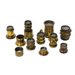 A Selection of Brass Camera Lenses