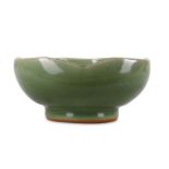 A CHINESE LOBED CELADON BOWL.