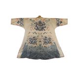A MADE-UP CHINESE YELLOW-GROUND BROCADE 'DRAGON' ROBE.