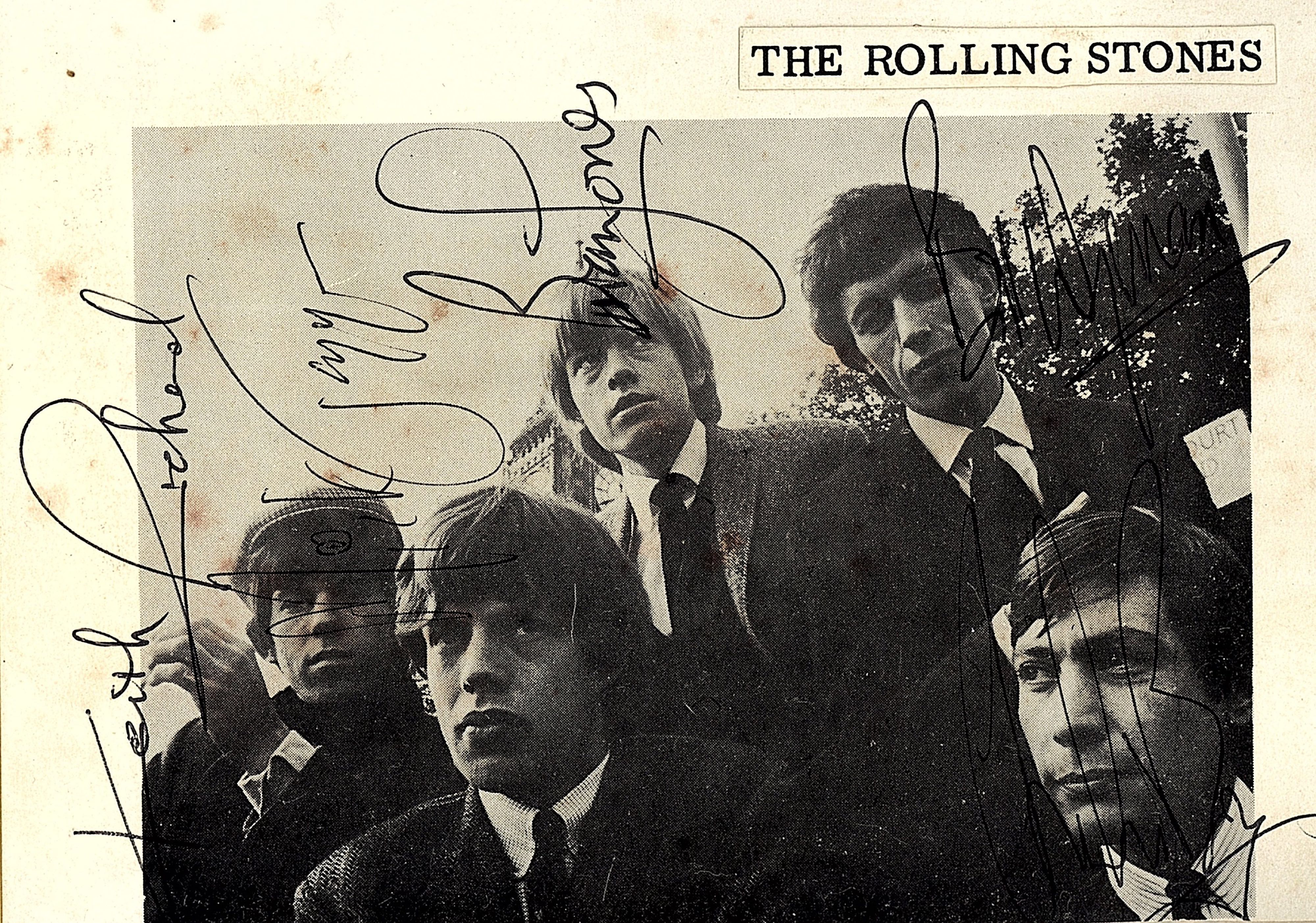 Autograph Album.- Incl. the Rolling Stones Autograph album with two Decca promo cards signed by - Image 2 of 2