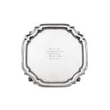 A George V sterling silver salver, Chester 1933 by S Blanckensee & Son Ltd