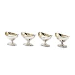 A set of four George III sterling silver salts, London 1792 by Thomas Harper (reg. May 1790)