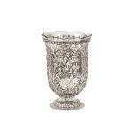 A late 19th/early 20th century German 800 standard silver and glass vase