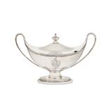 A George III sterling silver sauce tureen, London 1791 by John Wakelin & William Taylor (reg. 25 Sep