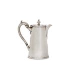 An interesting George III sterling silver hot water or coffee pot, London 1786 by John Wakelin & Wil