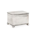 An early 20th century Czech / Austro-Hungarian 800 standard silver tea caddy, Prague 1872-1922, make