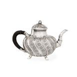 A mid-20th century Thai silver teapot, circa 1960