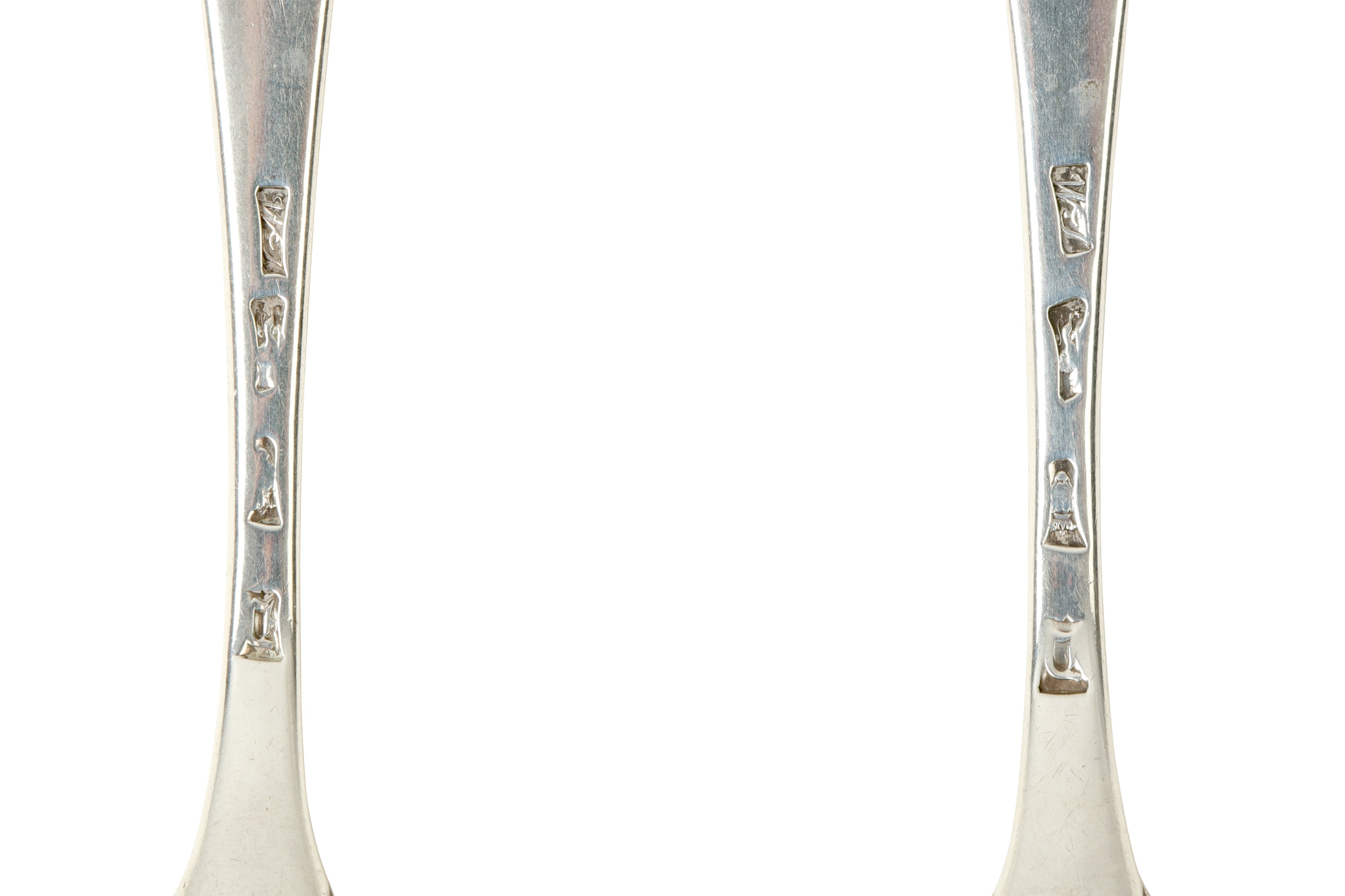 A pair of George II sterling silver sauce ladles, London 1759 by William Turner - Image 4 of 4