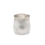 An Elizabeth II contemporary Fine silver (999 standard) ‘square to circle’ beaker, London 2010 by Th