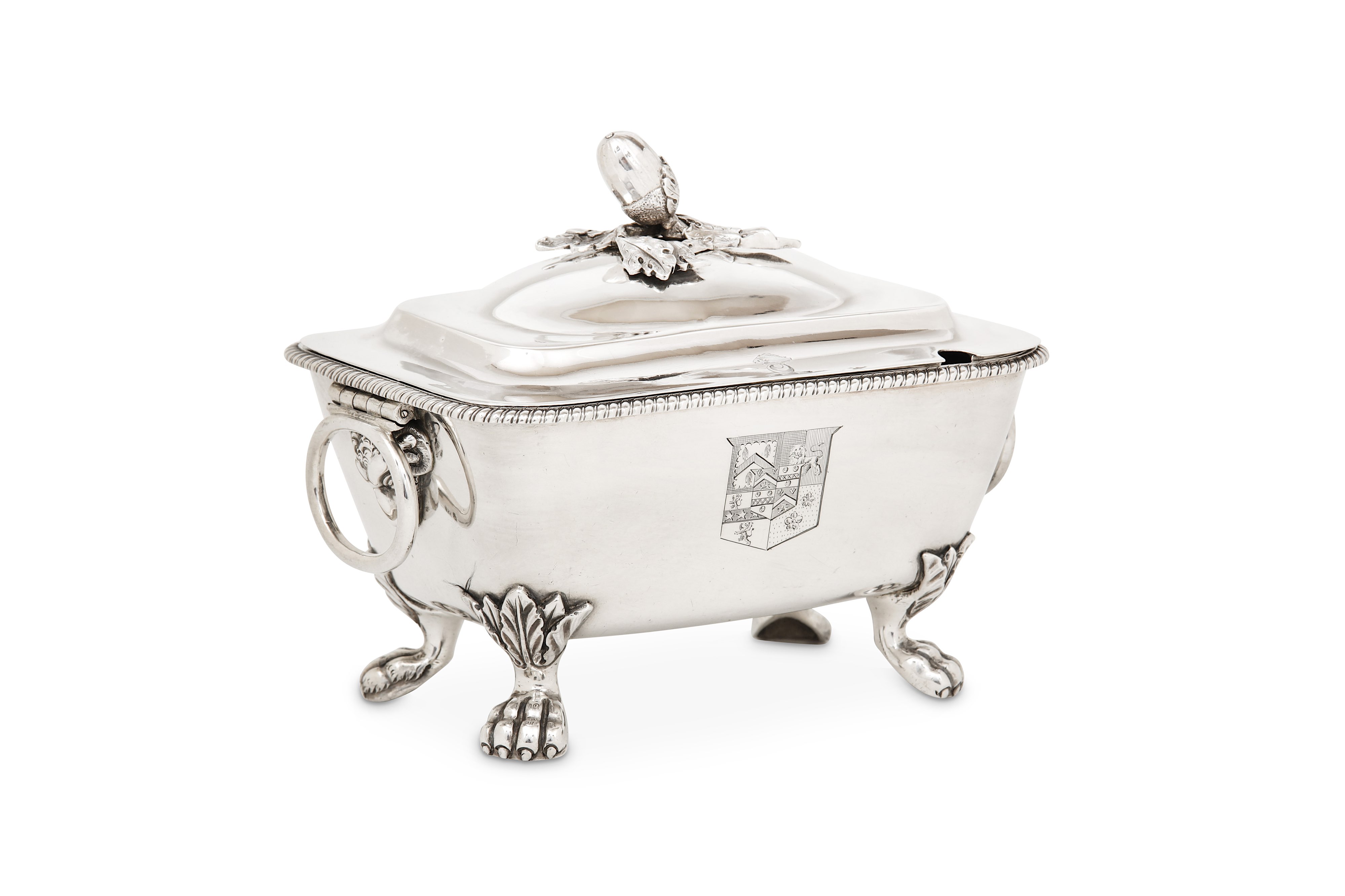 A George III sterling silver sauce tureen, London 1802 by John Emes (this mark reg. 10th Jan 1798)