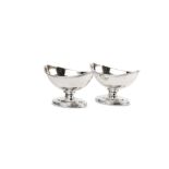 A pair of George III sterling silver salts, London 1802 by Robert and Samuel Hennell