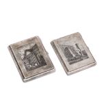 Two mid-20th century Russian soviet era (Estonian) 84 zolotnik (875 standard) silver cigarette cases