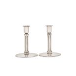 A pair of early 20th century Austrian 800 standard silver candlesticks, Vienna 1872-1922 by Hermann