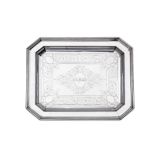 A late 19th/early 20th century Austrian 800 standard silver tray, Vienna 1872-1922, maker’s mark EG