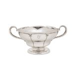 A Christian IX Danish 833 standard silver twin-handled bowl, Copenhagen 1867, maker’s mark AW (untra