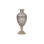 A very large mid-20th century Iranian 875 standard silver vase, Isfahan circa 1960 mark of Muhammed