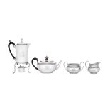 Earl of Westmorland - An interesting matched George III sterling silver four-piece tea and coffee se