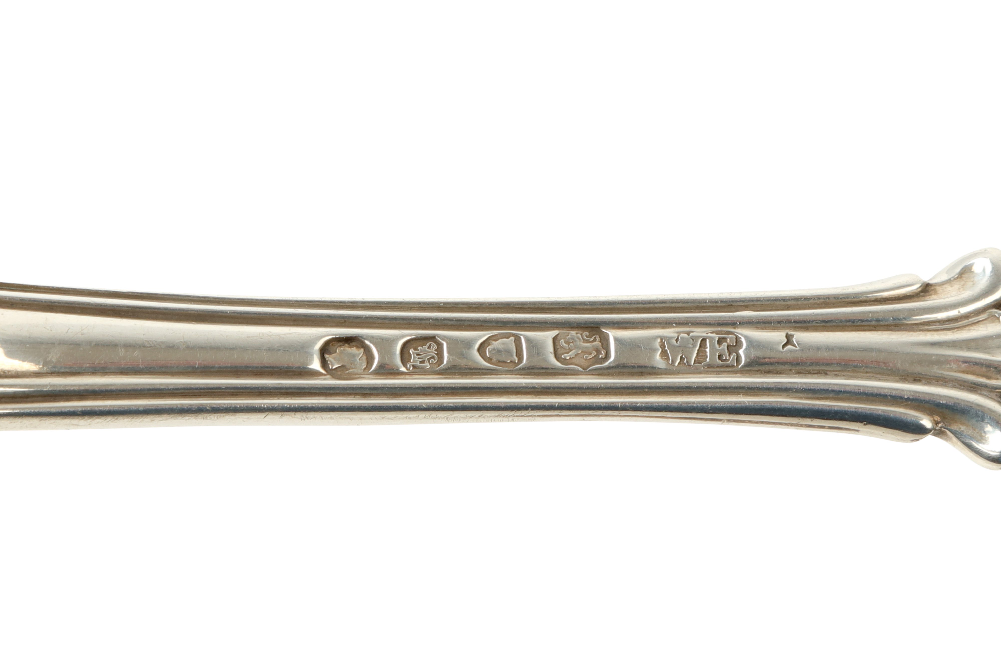 A set of four Victorian sterling silver tablespoons, London 1843 by William Eaton - Image 3 of 3