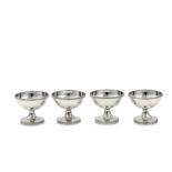 A set of four George III sterling silver salts, London 1800 by Peter, Anne, and William Bateman