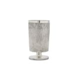 An Elizabeth II sterling silver modernist beaker, London 1977 by Gerald Benney (1930-2008)