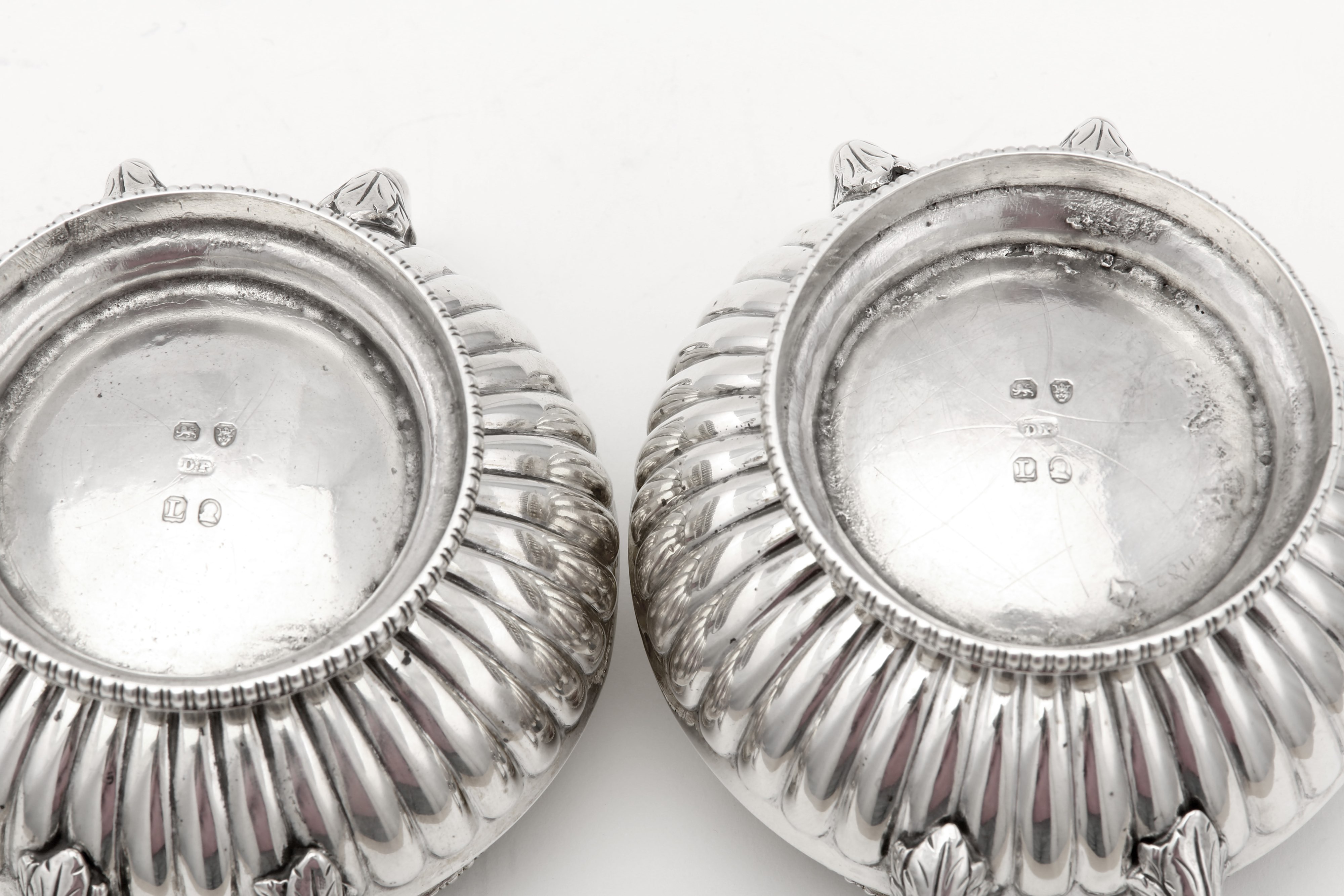 A pair of George III sterling silver twin handled salts, London 1806 by Daniel Pontifex (reg. Sep 17 - Image 3 of 3