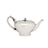 An early Victorian sterling silver teapot, London 1844 by Benjamin Smith III (this mark reg. 1 Dec 1