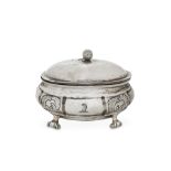 An Elizabeth I Russian 84 Zolotnik (875 standard) silver sugar box, Moscow circa 1750-61 by Vasily M