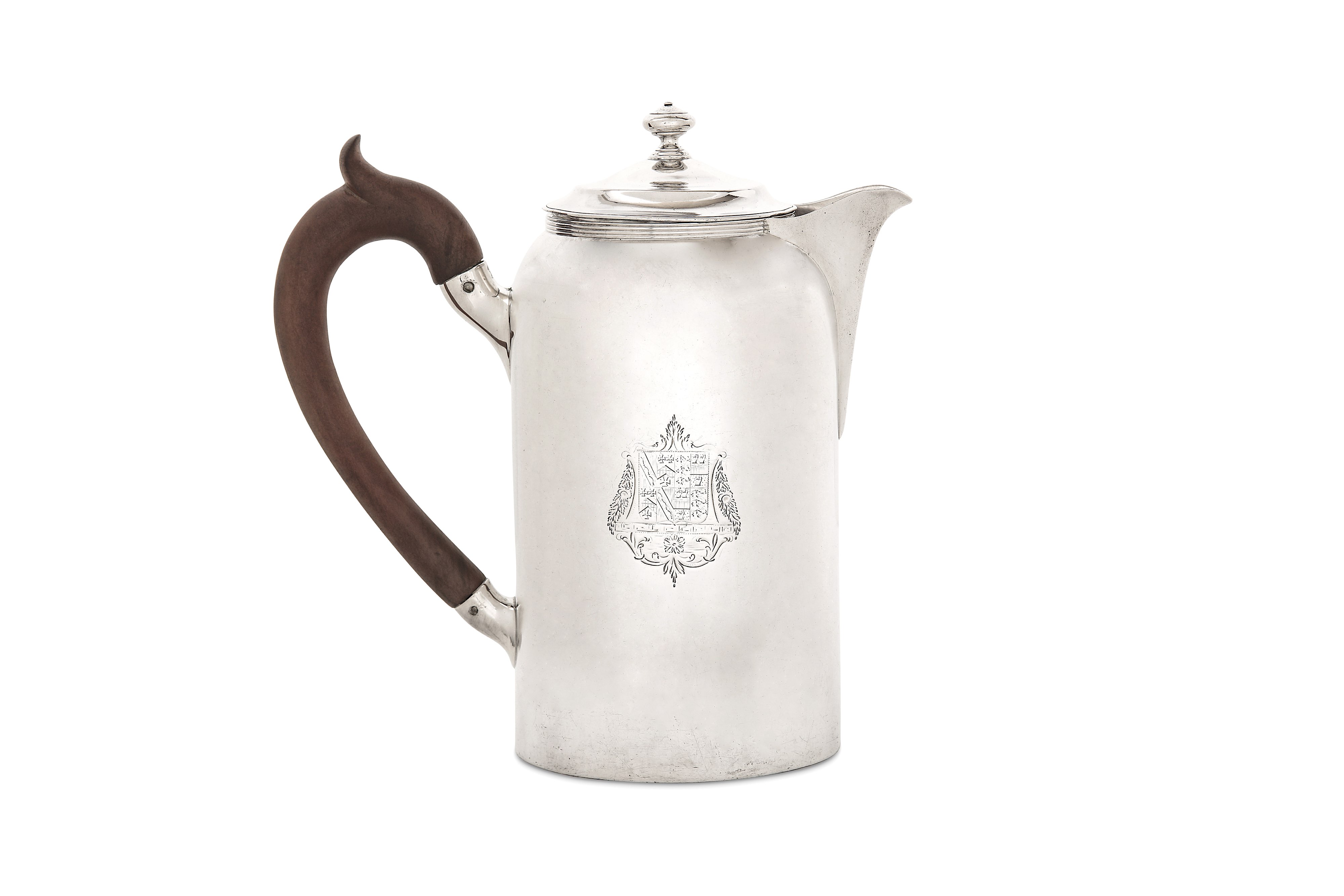 A George III sterling silver coffee pot or biggin, London 1797 by John Wakelin and Robert Garrard (r