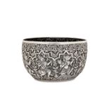 A late 19th century / early 20th century Anglo – Indian Raj unmarked silver bowl, Lucknow circa 1900