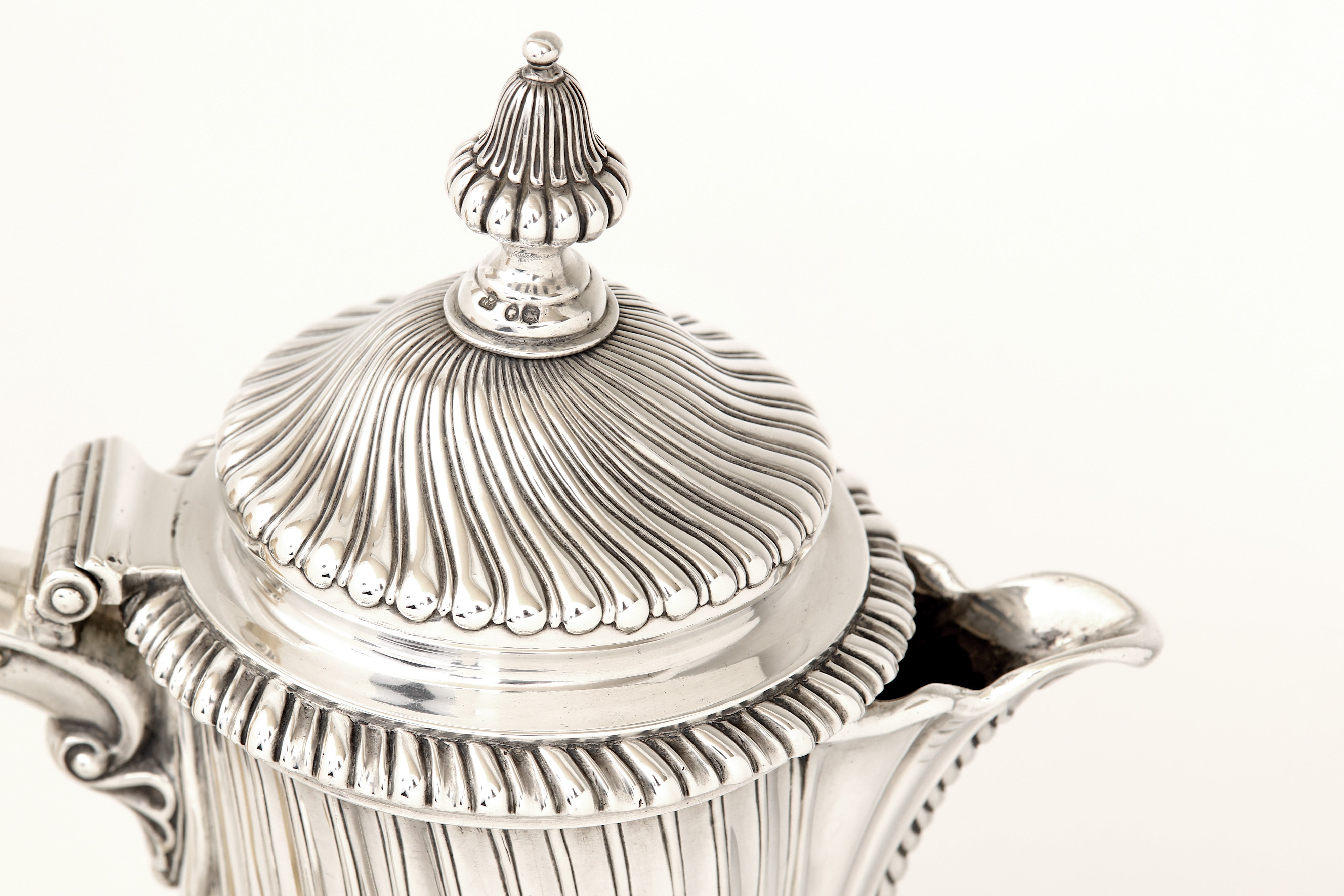 A heavy Victorian sterling silver coffee biggin / pot on burner stand, London 1875 by Robert Garrard - Image 5 of 7