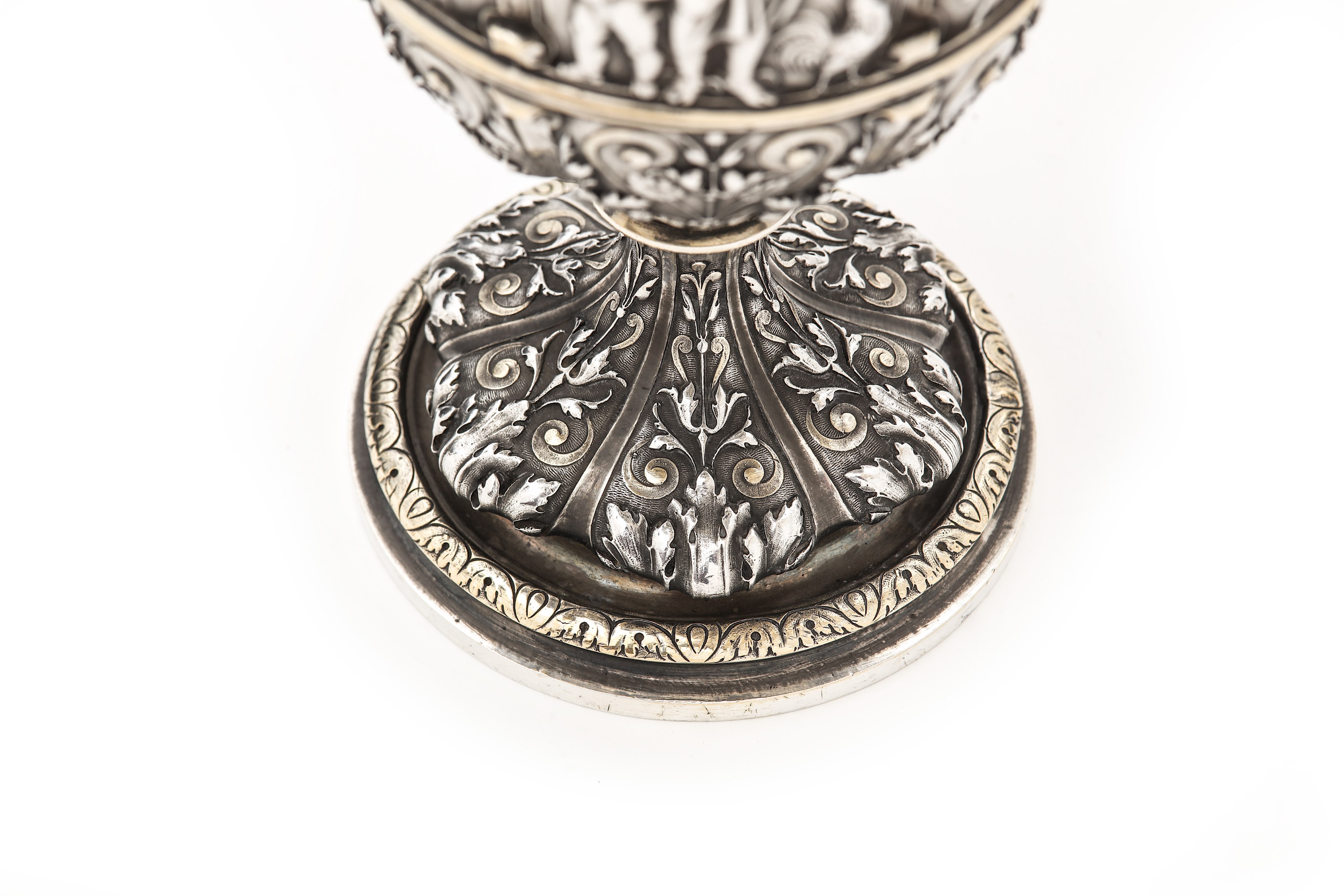 A pair of George II sterling silver candlesticks, London 1747 by James Gould - Image 8 of 8