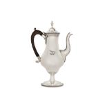 A George III sterling silver coffee pot, London 1783 by T.H (unidentified Grimwade 3832) possibly Th