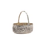 A late 19th century American sterling silver sugar basket, New York circa 1881 by Whiting Manufactur