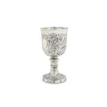 A George IV sterling silver goblet, London 1826, maker’s mark obscured possibly EB for Edward Barton