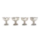 A set of four George III sterling silver salts, London 1775 by Thomas Heming (reg. 12 June 1745)