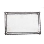 A 20th century Greek 900 standard silver rectangular tray, stamped 900 and KB