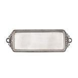 A late 19th German 800 standard silver sandwich tray, Hanau circa 1890 by Wilhelm Weinranck and Frit