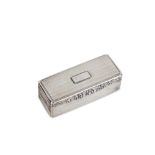 A William IV sterling silver snuff box, Birmingham 1835 by Edward Smith