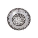 A 20th century Greek 800 standard silver dish, stamped ANAP.XATZHΣ
