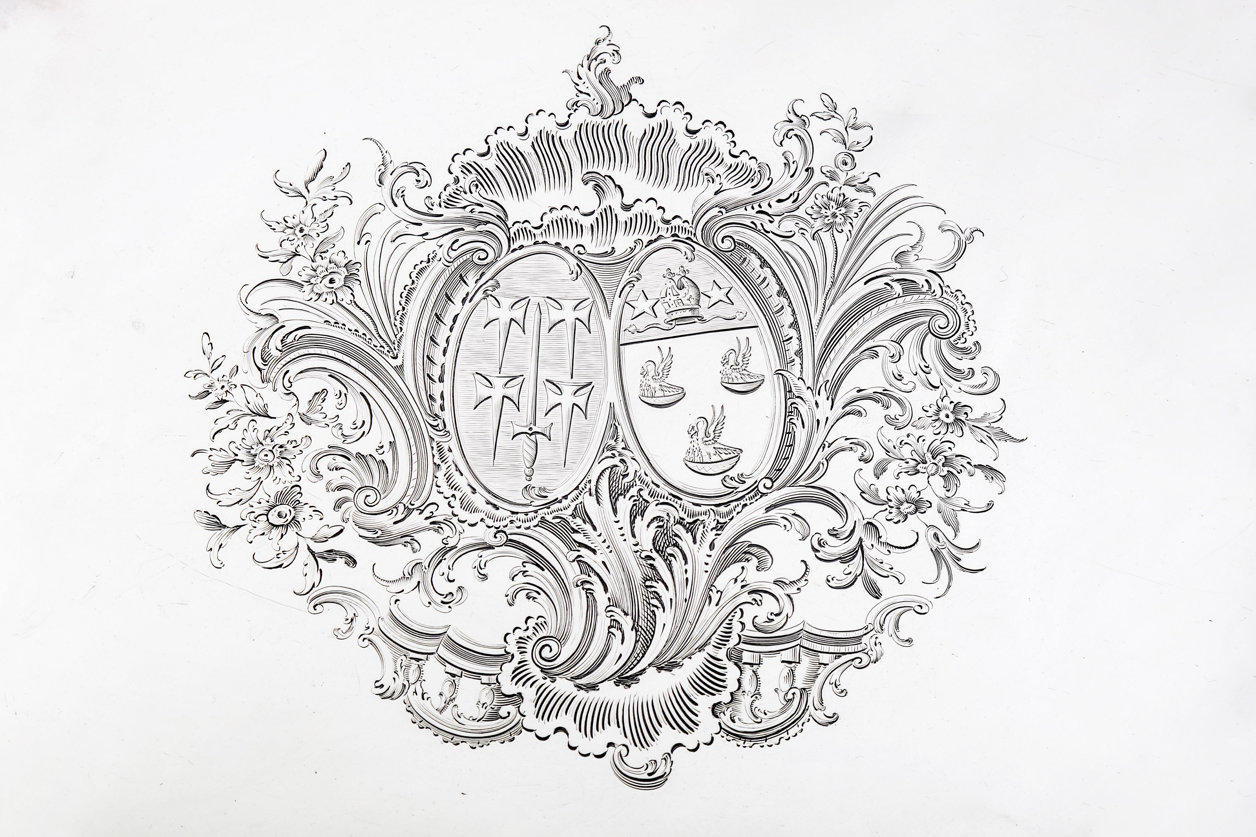 A rare George II Irish sterling silver salver, Dublin 1731 by William Williamson I (active 1715-38) - Image 3 of 4